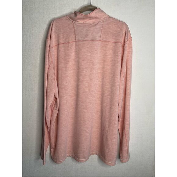 TOMMY BAHAMA Shirt Mens Coasta Vera Half-Zip Long Sleeve Ember Red Pink 3XL - Picture 11 of 12
